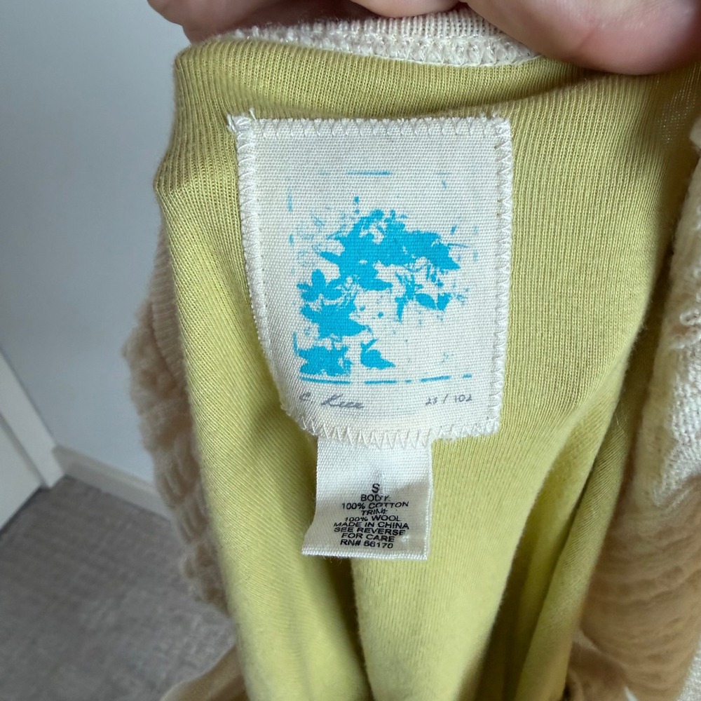 Anthropologie C. Keer Cotton and Wool Puff Sleeve T-Shirt Size Small - Picture 4 of 11